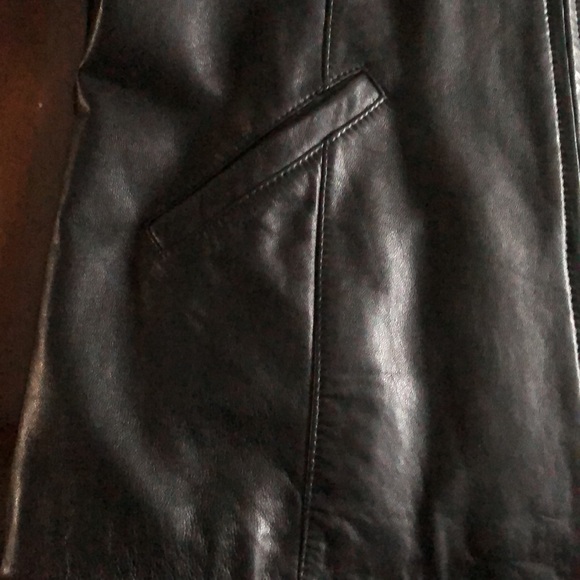Womens size Large black Alfani Genuine Leather Luxury Jacket WPL 8046 - Picture 9 of 14